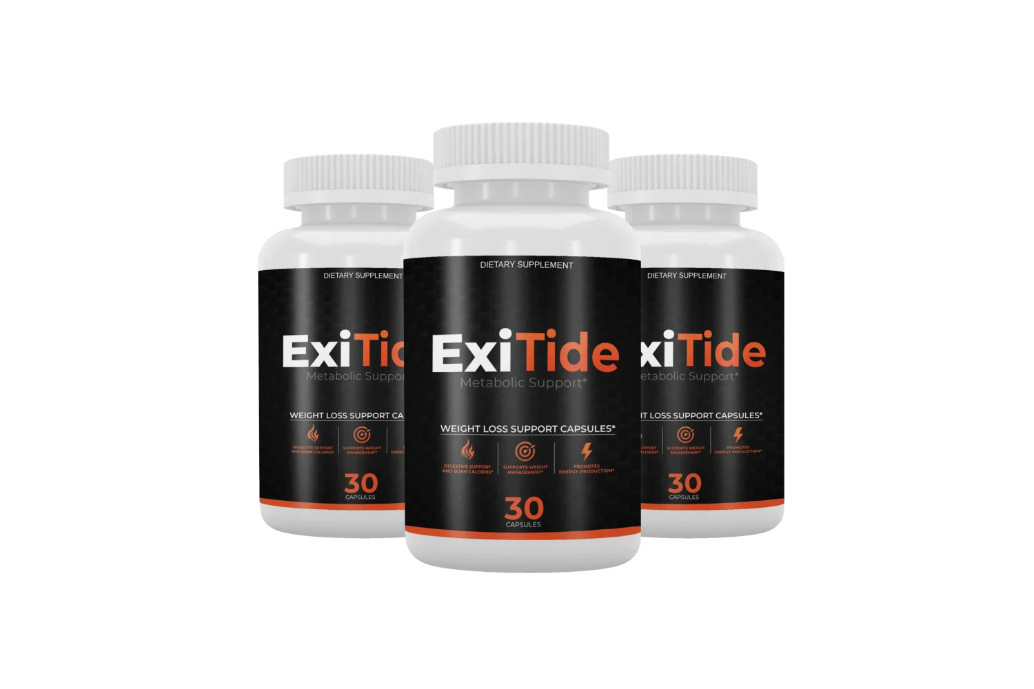 ExiTide metabolic and weight management support three-bottle package